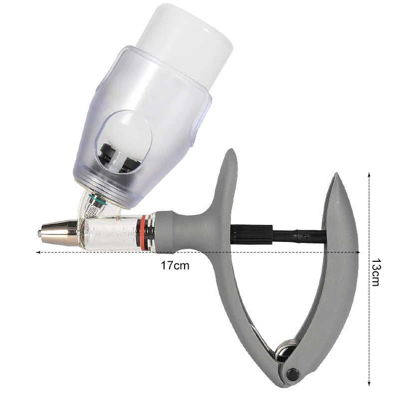 1ml-10ml Veterinary Automatic Continuous Syringe Adjustable Vaccine Injection 10pcs Needle for Livestock Pig Cow Sheep Chicken