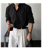 Men's Cotton Linen Shirt Wrinkle Free Casual Breathable Long Sleeve Shirt for Men Sun Protection Comfortable Boho Style Shirt