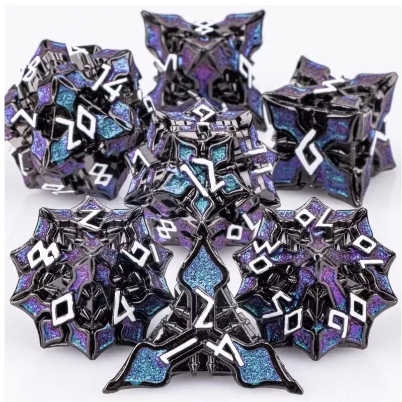 7pcs DND Metal Dice Set MTR Polyhedral Dice for Dungeons And Dragons Role Playing Games D&D Dice Set Dnd Gifts