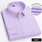 Men's Long Sleeve Shirt High-quality Fashion Casual Print Plaid Stripe Single Pocket Fit Business Formal Office Four Season Top