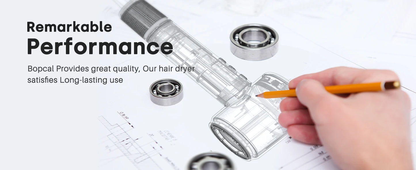 120000 RPM Hair Dryer Negative Ionic Blow Dryer Brushless Motor 40M/S Fast Drying High-Speed Low Noise Thermo-Control Hairdryer 500M Negative Ions Fast Dryingfor Curly & Straight Hair