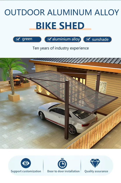 Home Villa Gazebos Garden Outdoor Canopy Tent Modern Custom Parking Shed Sunshade Awning Patio Pergola Aluminum Alloy Carport