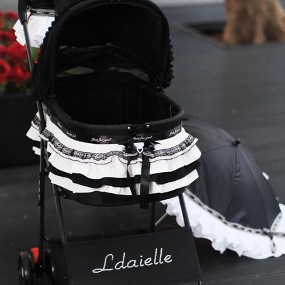 LDAIELLE High-end  Pet cart Small and light foldable Yorkshire outdoor travel