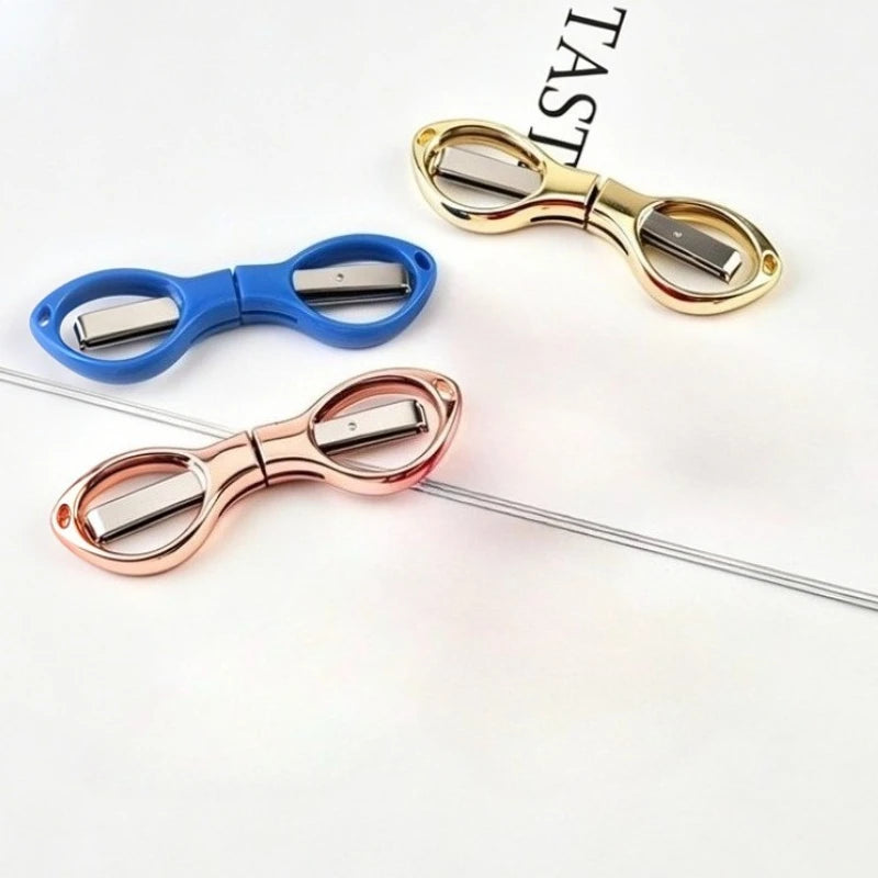 Portable Stationery Folding Scissors Stainless Steel Fishing Line Cutter Multi-functional Needle and Thread Scissors