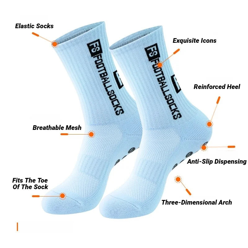 6Pairs Non Slip Grip Socks For Men Women Football Basketball Baseball Rugby Soccer Cycling Running Hiking Tennis Skateboard