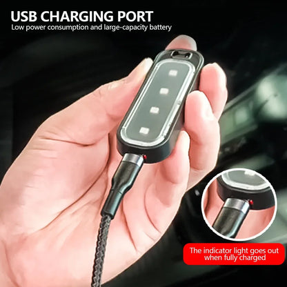 Wireless RGB Car Door Welcome Light Auto LED Decoration Ambient Lamps USB Charging Door Light Safety Anti-collision Signal Lamp