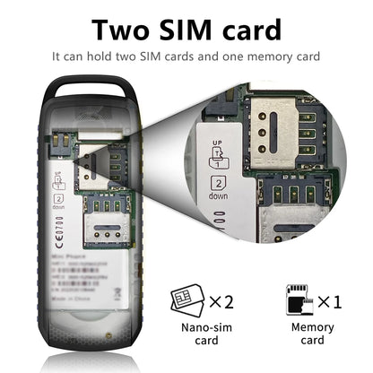 SERVO Mini Mobile Phone 2 SIM Cards Magic Voice Bluetooth Dialing Blacklist Low Radiation Smallest Button Cellphones Four Colors