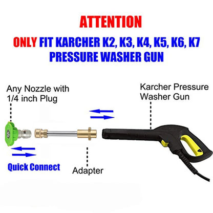 ROUE High Pressure Washer Car Washer Extension Lance Nozzle 1/4" Quick Connector  for Parkside Karcher Stihl Nilfisk Bosch