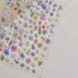 1Sheet 5D Soft Embossed Relief Nail Stickers Cute Daisies Self Adhesive Slider Stickers Press On Nails DIY Japanese Nail Art Dec