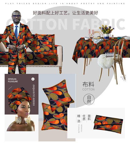 Veritablewax Africa Ankara Prints Batik Wax Fabric DIY Textile Nigeria African Polyester Fabric Dress Sewing Tissu Craft 6 yards