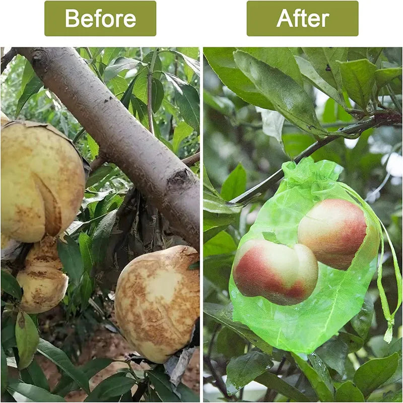 Reusable Drawstring Plant Protection Net Bags Garden Pest Proof Cover For Fruit Trees Vegetables Grapes Strawberries Berries