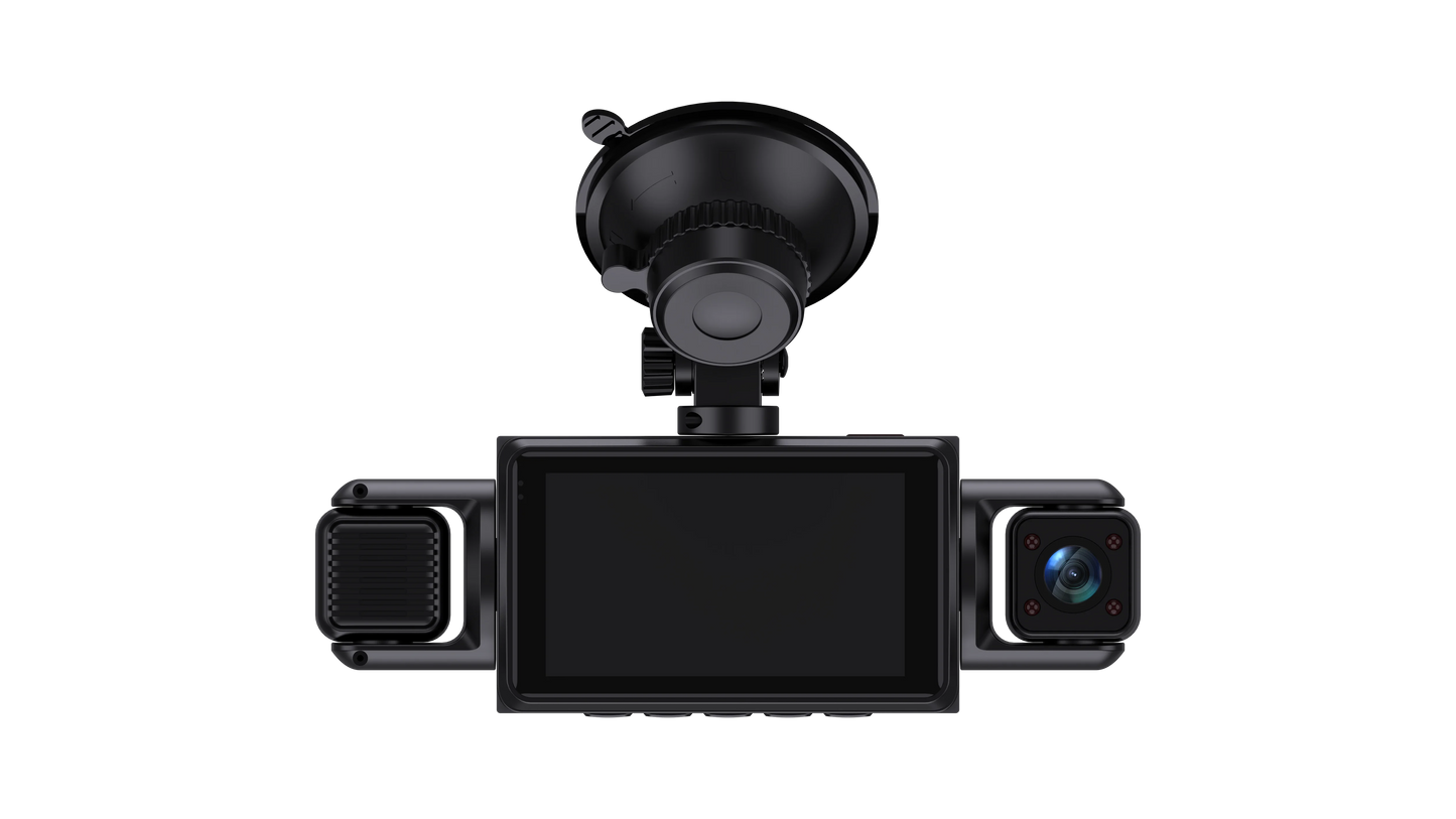 Car Dash Cam 4 Channel Black Box WiFi Driving Camera FHD 1080P Front Left Right Rear Night Vision Loop Recording Add Hardwire