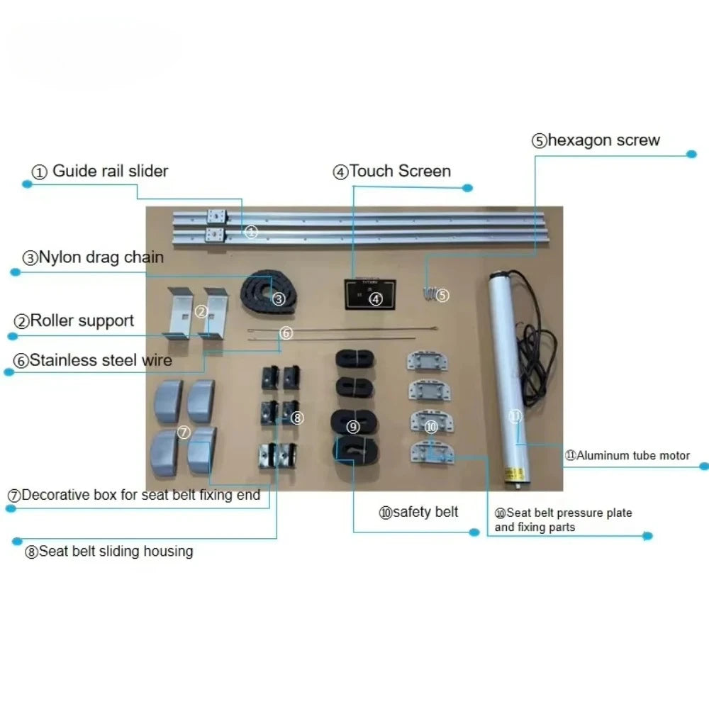 Caravan 12V/24V/220V Adjustable Bed Lift System Aluminum, RV Campervan Bed Lift, Motorhome Accessories, Customisable Dimensions