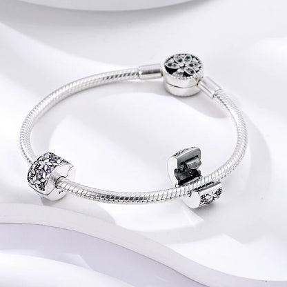 Original 925 Sterling Silver Charm Beads Clover Sunflower Tulip Carnation Pendant For Women Jewelry Fashion Gift