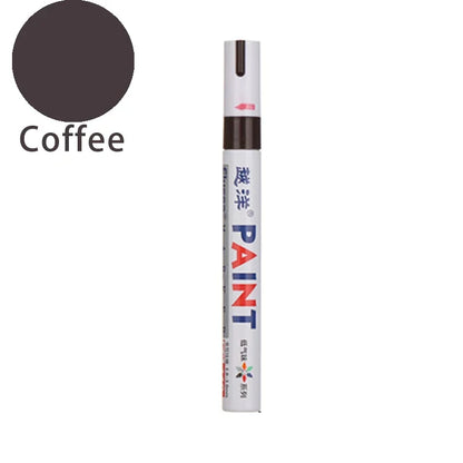 Car Paint Scratches Repair Brush Pen Waterproof Water Paint Marker Pen Car Tire Tread Care Automotive Black White Red Silver