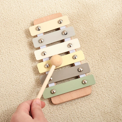 Children's Montessori Toys Baby Sensory Sound Stimulation Toy Baby's Musical Instrument Wooden Cartoon Animal Xylophone Toy Gift