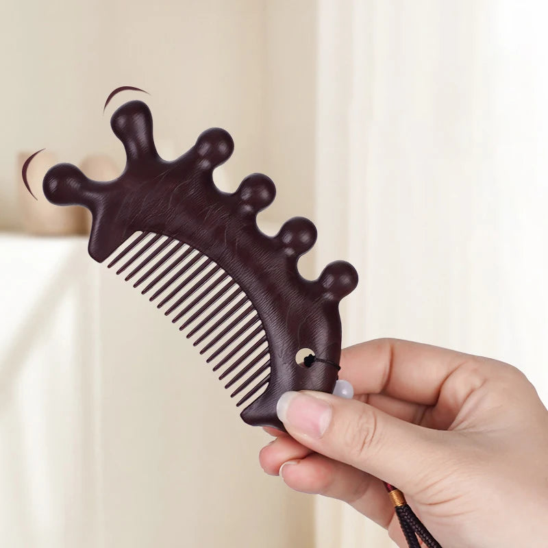 2PCS Massage Comb Head Massager Sandalwood Comb Whale Comb Scalp Scraping Massager Body Massage Tool For Hair Treatment