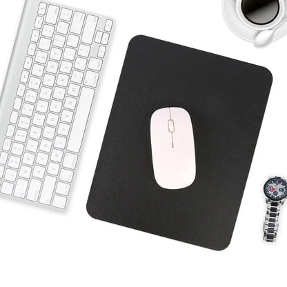Simple Solid Color PU Leather Mouse Mat Anti Slip Waterproof Mouse Pad School Family Supplies Desk Set For Laptops PC Computer