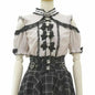 Women Japanese Sweet Lolita Blouses Summer Elegant Bow Off Shoulder JK Shirt Female Gothic Hot Girls Casual Lace Ruffles Tops