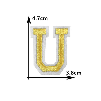 26 English gold letters Hot-melt adhesive ironing embroidery Patch DIY sewing decorative clothes patch