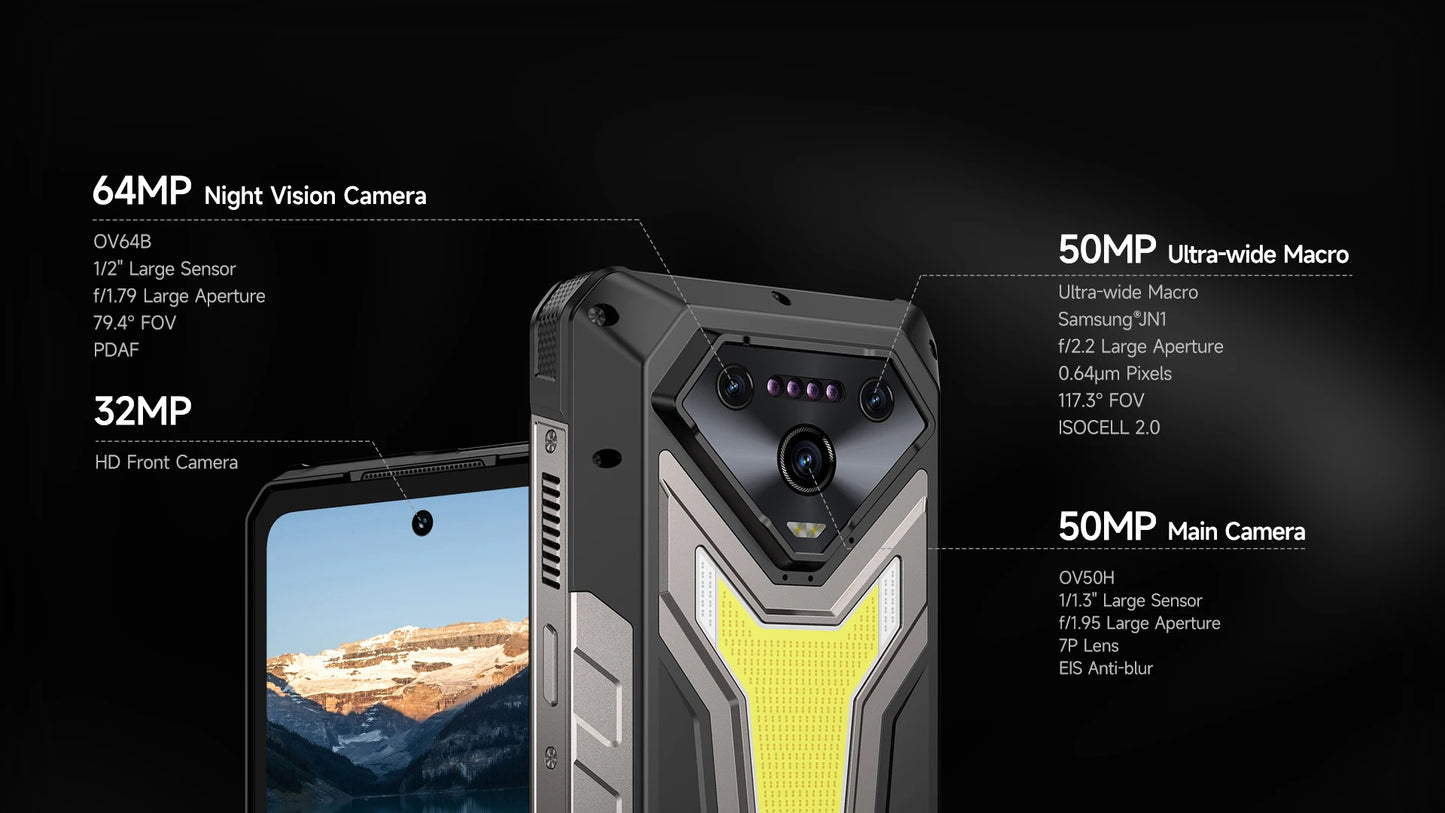 【World Premiere】Ulefone Armor 34 5G AI Rugged Phone 25500mAh Up to 32GB+512GB 120Hz 6.95" NFC Android 15 Smartphon