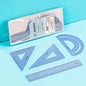 Children Study Aluminium Ruler Set Metal/Plastic/Soft Geometry Maths Drawing Compass Stationery Rulers Mathematical for School