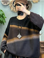 Amax LuluE European Design Womens Leisure Classic Sweaters Autumn Females Vintage Printed Jumpers Luxury Cotton O Neck Pullovers