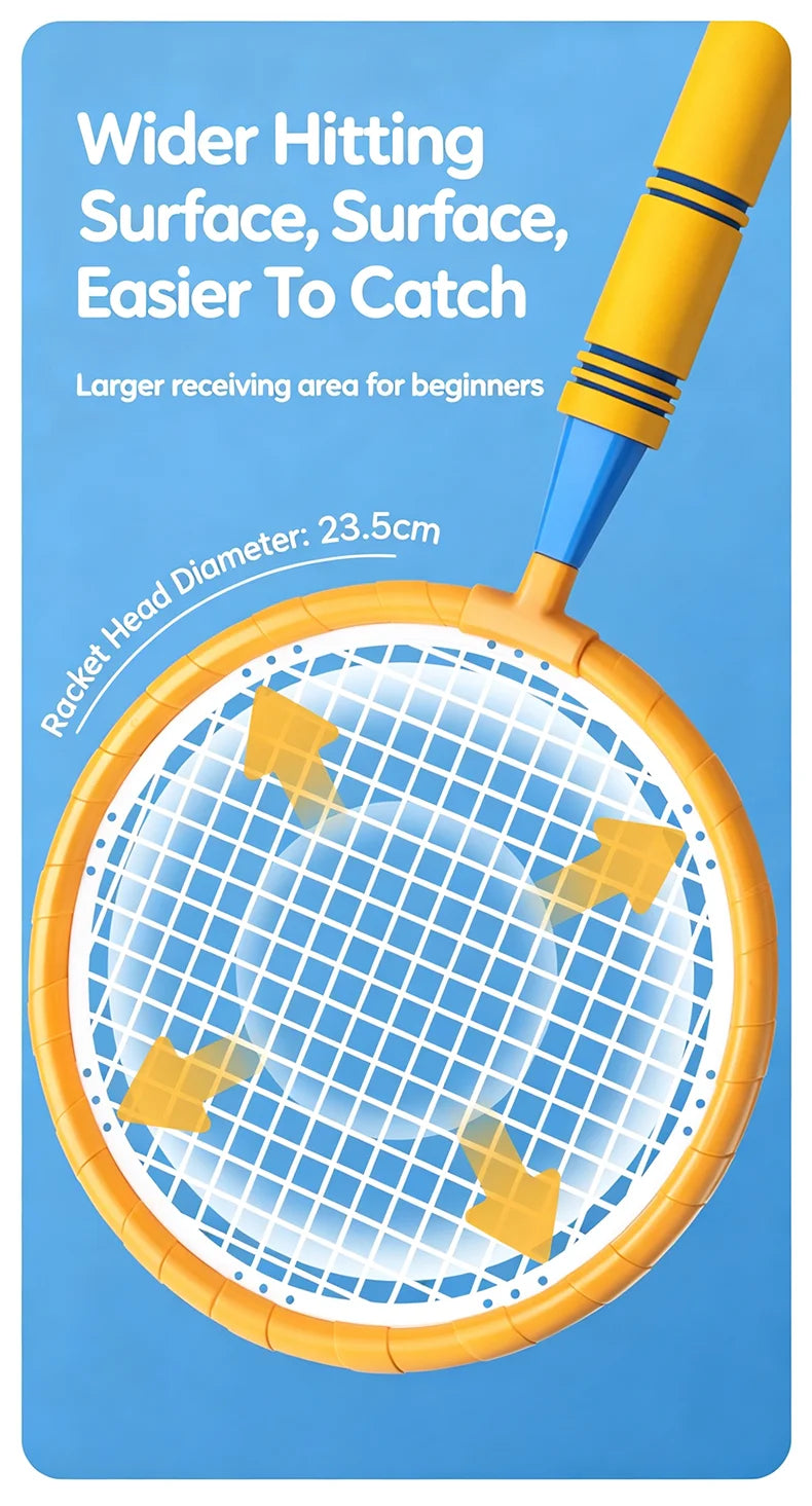 Kids Badminton Racket with Ball Parent-child Indoor Outdoor Sports Toy Training Equipment Children Teens Adult Birthday Gifts