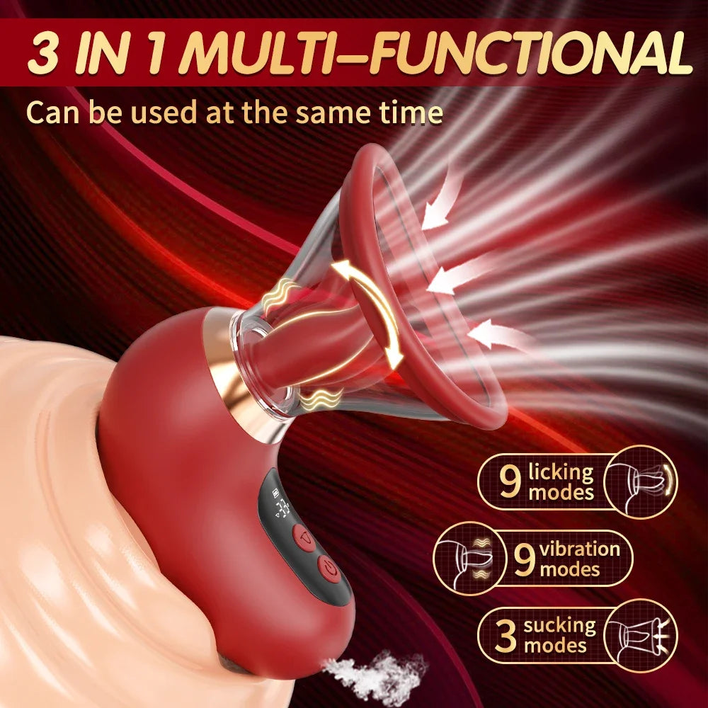 APP Control Clitoral Sucker Vibrator Tongue Licking Nipple Vagina Massager Clit Stimulator Female Masturbation Sex Toy for Women