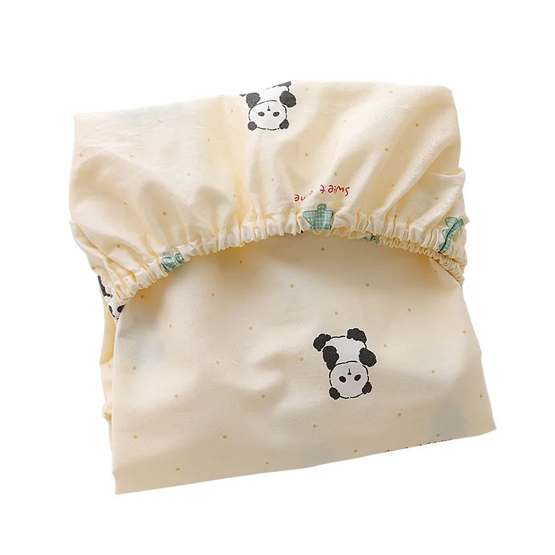 1pcs 130*70CM Breathable Cotton Fitted Crib Sheets for Baby Crib Mattress Cover Soft Bedding Set of Solid Color Infant Bed Sheet