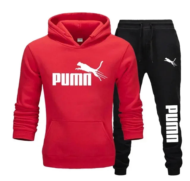 2026 Ne w Autumn and Winter Men's Pullover Hoodie and Pants Two-Piece Set Fashionable Trendy Fitness Casual Sportswear