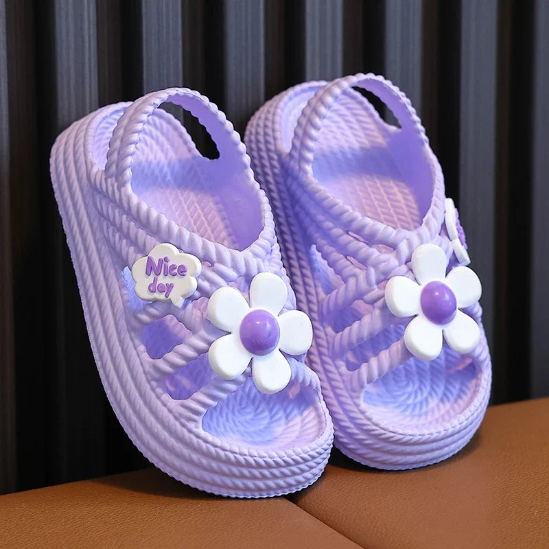 New Children's Slippers Summer Girls and Boys Bathroom Home Anti Slip Beach Shoes Soft Soled Baby Sandals