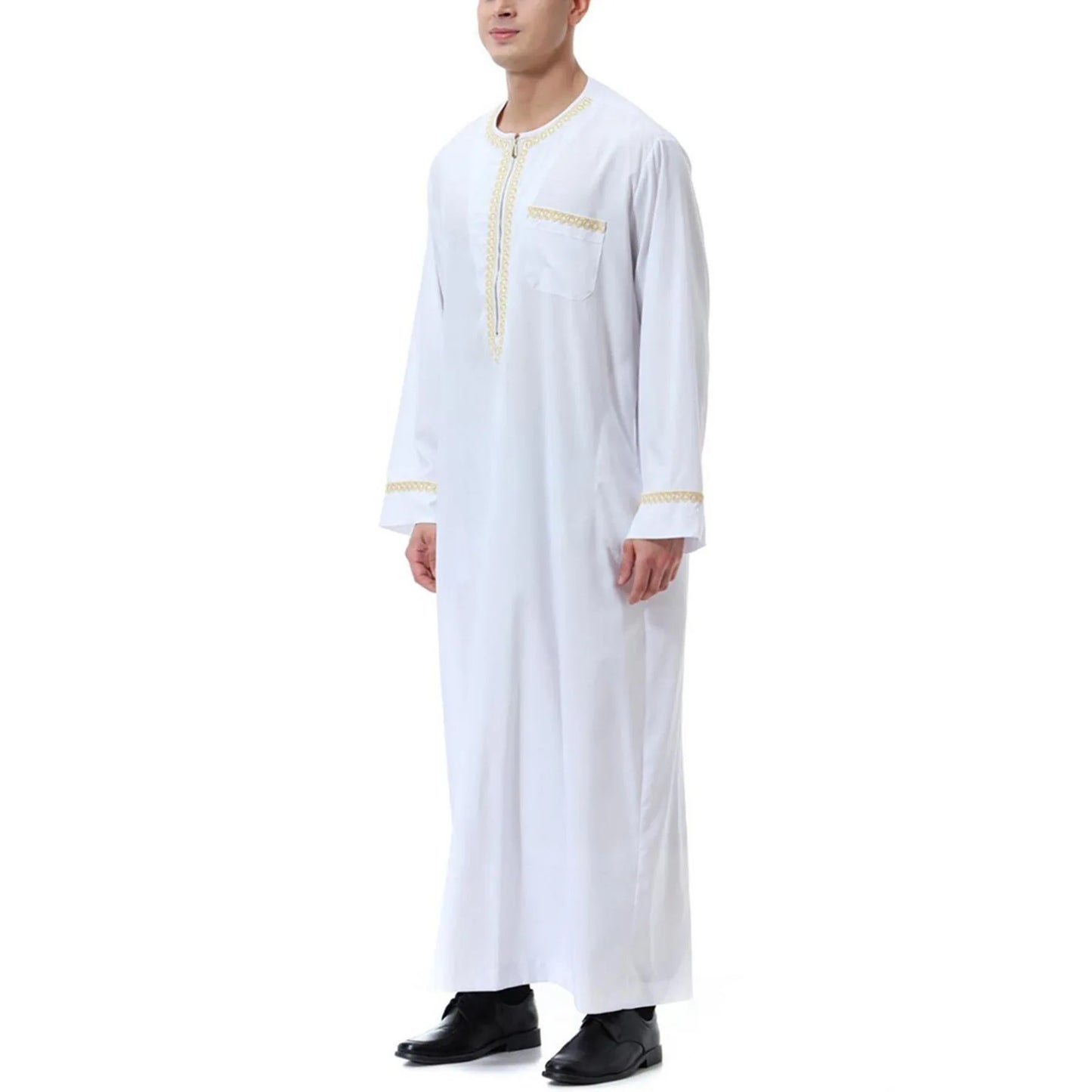 Middle East Ethnic Muslim Islamic Clothing Men Jubba Thobe African Dashik Ramadan Eid Abaya Arabic Kaftan Saudi Kimono Robe Gown