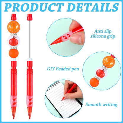 10-100Pcs Beaded Pencil HB Writing Beaded Pencil DIY Beadable Pencils Bead Pencil
