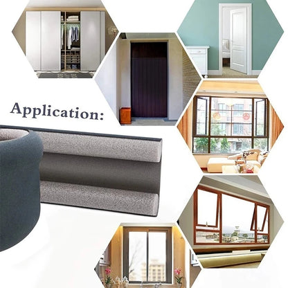 New 2/1PC Windproof Seal Strips Draught Excluder Stopper Door Bottom Guard Double Protector Doorstop Blocker Sealer Soundproof
