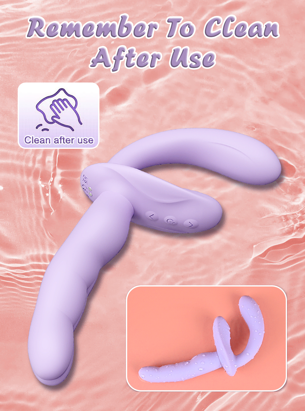 APP Strapless Strap-On G-Spot Dildo Vibrator Realistic Double-Ended Vibrating Butt Plug Anal Sex Toys for Women Lesbians Couples