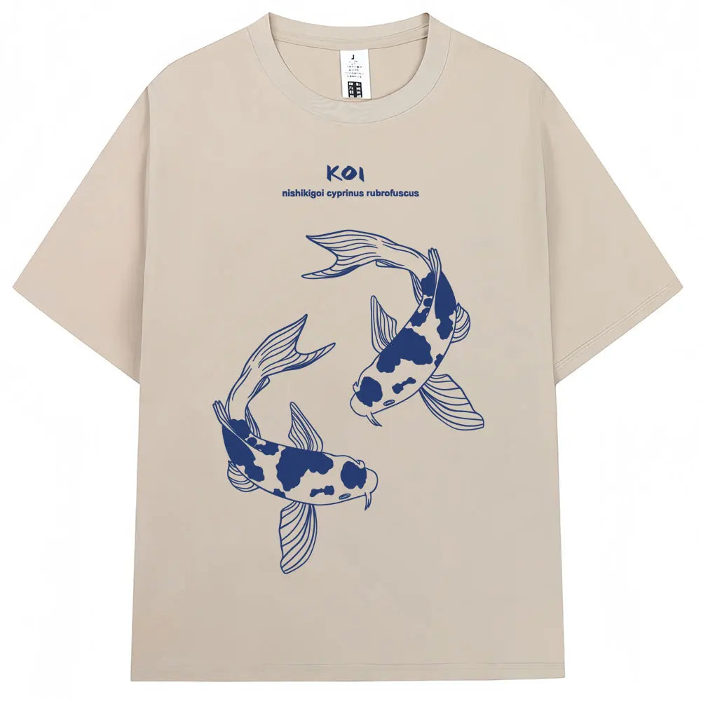 Japanese Style Hokkaido Wave Vintage T-shirt Men Women Harajuku Fashion High Quality T Shirts Oversized Cotton Summer Tee Shirt