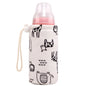 Portable USB Baby Bottle Warmer Travel Milk Warmer Infant Feeding Bottle Heated Cover Insulation Thermostat  Heater Dropshipping