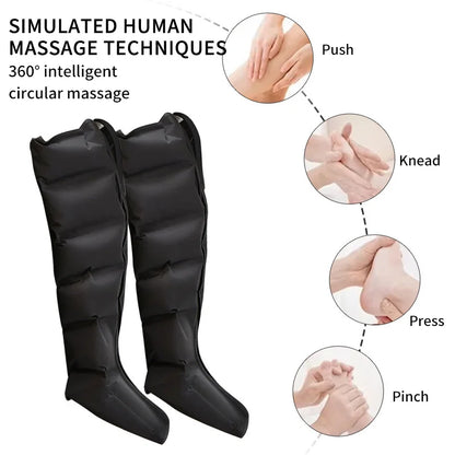 JinKairui Electric Pneumatic Leg Massager Extended Version for Deep Relaxation of Thighs, Calves and Feet with Remote Control