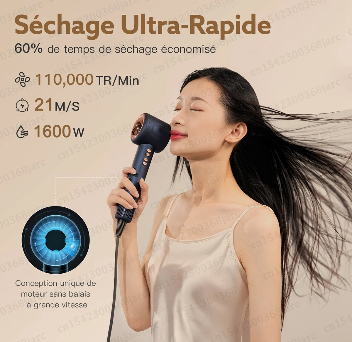 Professional Super Hair Dryer Personal Hair Care Styling Negative ion Salon Tool Constant Anion Electric Leafless Hair Dryers