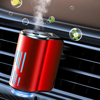 New Car Air Vent Aroma Humidifier Air Diffuser With Atmosphere Light Electric Air Freshener Car Fragrance For Removing Odors