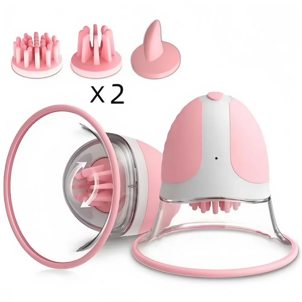 Breast Enhancement Sucking Vibrator Rotating Vacuum Pump Bra Sucker AV Breast Massager Female Nipple Stimulation Masturbator