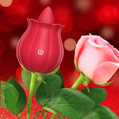 Rose toy Swing Tongue Licking Vibrator Female Powerful Oral Nipple Clitoris Stimulator Massager Adults Goods Sex Toys for Women