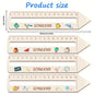 4-Pack Wooden Ruler Reading Aid with Four Different Patterns Handmade Back-to-School Gift Perfect School Start Present