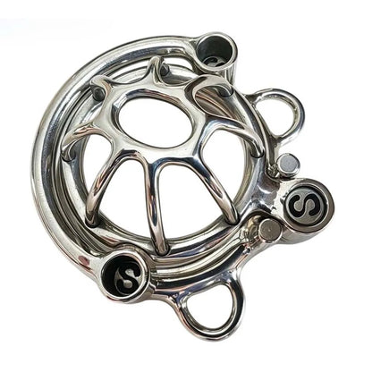 Custom Titanium Chastity Cage With Anti Slip Hoop Chastity Band S Scew Metal Chastity Device BDSM Bondage Anti Escape Cock Lock