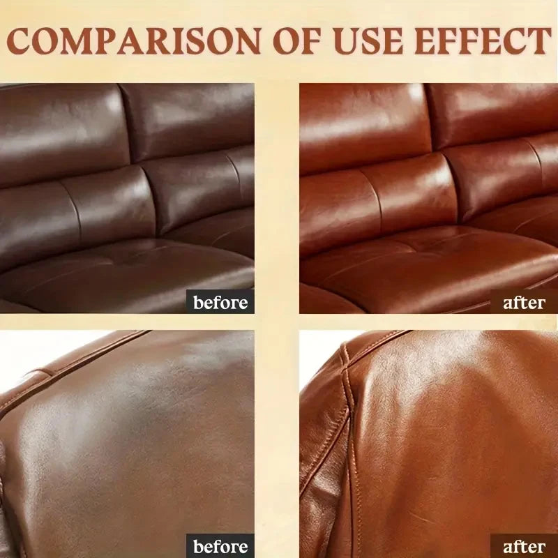 Car Leather Seat Conditioner Cream - Auto Interior Restorer for Sofa, Bag, Jacket | Plastic & Leather Care Oil, Nourishing Treat