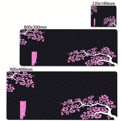 Japanese Cherry Blossom Mouse Pad Gaming XL Home New HD Mousepad XXL Keyboard Pads Office Non-Slip Carpet Purple Sakura Mice Mat