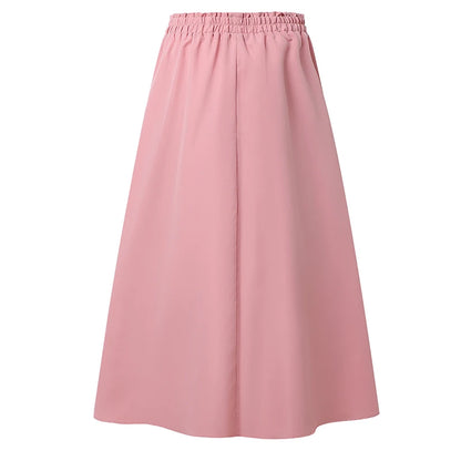 ZANZEA Oversized Long Skirts Women High Waist Print Patchwork Maxi Bottoms Casual Loose Elastic Waist Fashion Jupes Faldas Saia