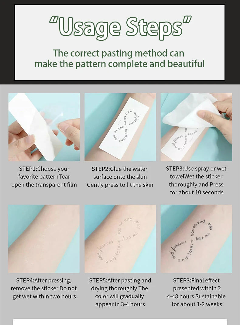 One Butterfly Spine Waterproof Temporary Tattoo, Lasting 1-2 Weeks, Semi-Permanent Tattoo Color, Realistic Fake Tattoo