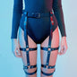 Female Leather Pants Sexy Openwork Nightclub Performance Outfit Passionate Bondage Restraints BDSM Couple Sex